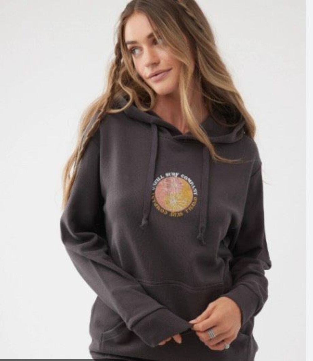 O’Neill Forever pullover hoodie in washed charcoal - S